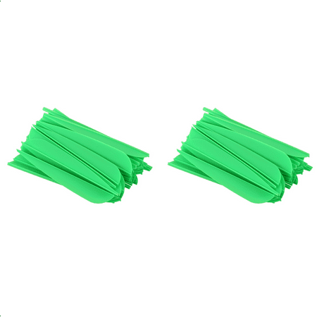 Arrows Vanes 4 Inch Plastic Fletching for DIY Archery 100 Pack(Green)