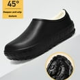 thumbnail image 3 of Waterproof Non-Slip Kitchen Shoes for Men, Warm Wear-Resistant Work Slippers with Thick Bottom & Heel Covering, Unisex Chef Clogs for Indoor Safety, 3 of 7