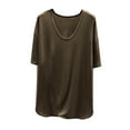 thumbnail image 1 of Mujeres de Verano Tops Suelto Ajuste Casual Color Sólido sin Mangas Cuello en V, Blusa de Moda para el Día Y la Fiesta, 1 of 4