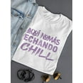 thumbnail image 3 of I'm Here Just Chillin'. Shaped T-Shirt Women -Smartprints Designs, Female Small, 3 of 4