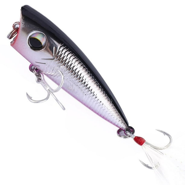 LYUMO Artificial Fishing Hard Bait Treble Hook Floating Popper Fishing Lures  Accessory ,Fishing Lures, Weever Fishing Bait 