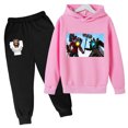 thumbnail image 3 of Nuevo juego Skibidi, ropa de baño para niños, sudadera con capucha y pantalones de jogging, conjuntos de 2 piezas, sudaderas con capucha de dibujos animados para niños, conjunto informal para niñas ad, 3 of 5