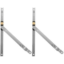 EXHUMKY Sliding Window Security Bar 304 Stainless Steel Silver for Mop Easy Install No Drilling 2Pcs