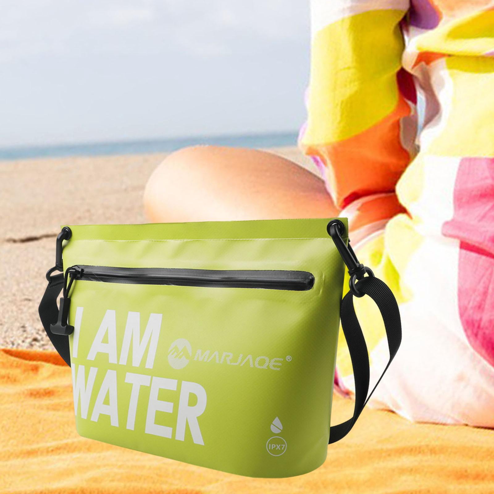 QccHieUs Waterproof Dry Bag Handbag Handle Bag with Adjustable Waist Strap Tote Pouch for Green