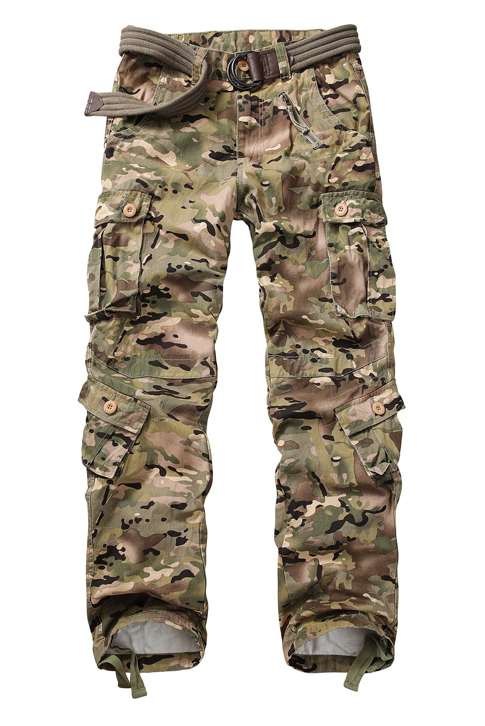 TRGPSG Men's Cargo Pants with 8 Pockets Cotton Cargo Work Pants(No Belt ...