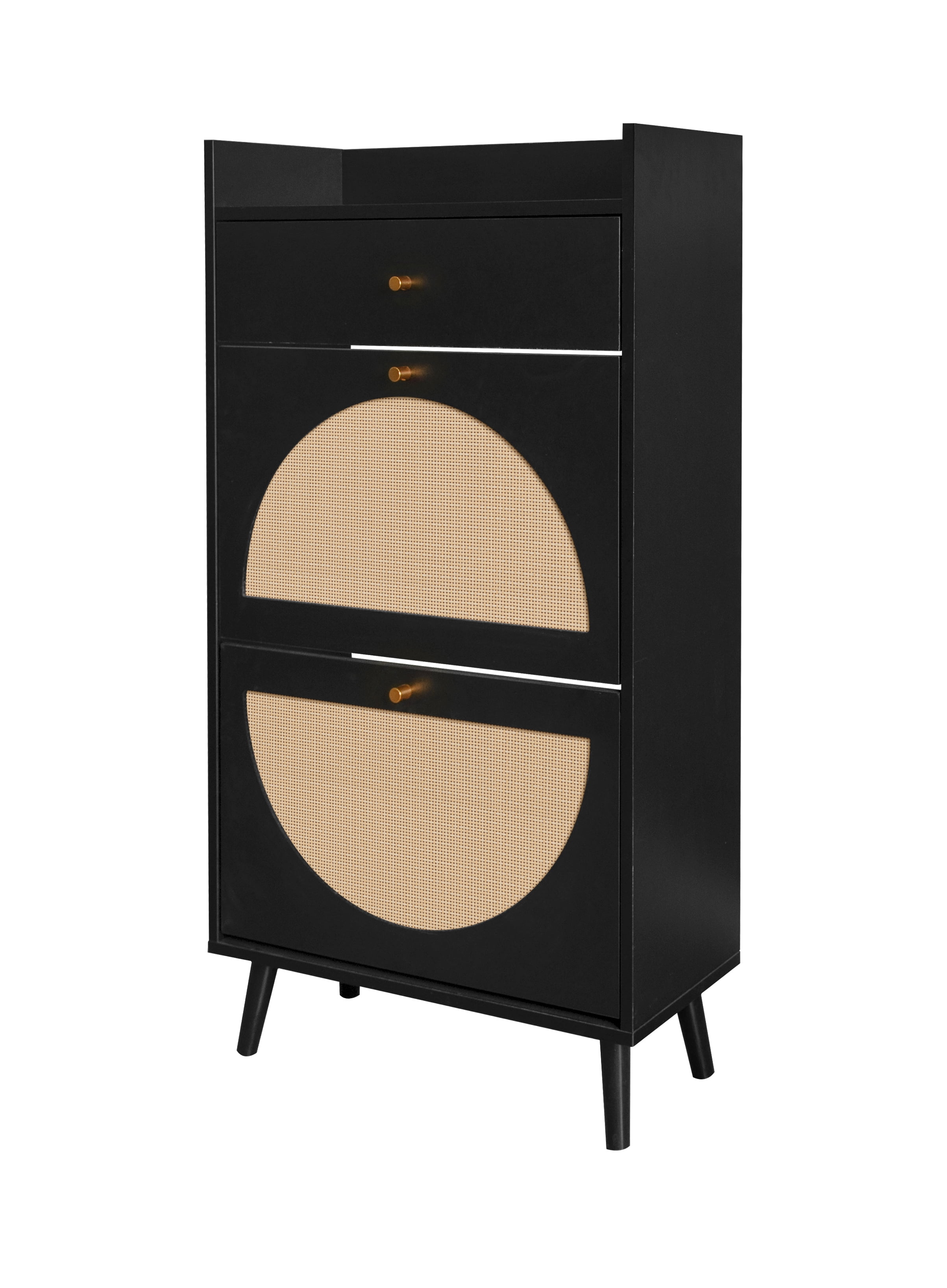 2 Door 1 Drawer Cabinet, Shoe Rack, Double Layer