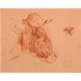 thumbnail image 3 of Jacques-Raymond Brascassat 24x20 Black Modern Framed Museum Art Print Titled - Beef's Study, 3 of 5