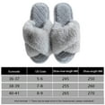 thumbnail image 4 of Piel Sintética Peludas Cálidas Zapatos Casa Esponjosos Cómodos para Niñas Y Mujeres, 4 of 6
