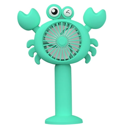 

Handheld Fan Decorative Adjustable 3 Speeds ABS Rechargeable Crab Low Noise Table Fan for Daily
