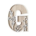 thumbnail image 2 of 5 Inch 26 Letter Wood Letters Rustic Wood Letters for Wall Window Door Desktop Table Decor Decorative Standing Letters Slices Sign Board Decoration for Craft Home Party Projects, 2 of 5