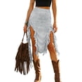 thumbnail image 5 of Skirts for Women Skirt Summer Lace Solid Color Fashion Music Festival Bodycon Midi Skirt for Everyday and Travel Grey L, 5 of 8