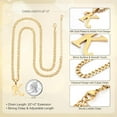thumbnail image 4 of Christmas Gifts for Men -  Gold Cuban Stainless Initial Necklace,   Mens Jewelry Gifts 3.5mm 20+2 Inches, 4 of 6