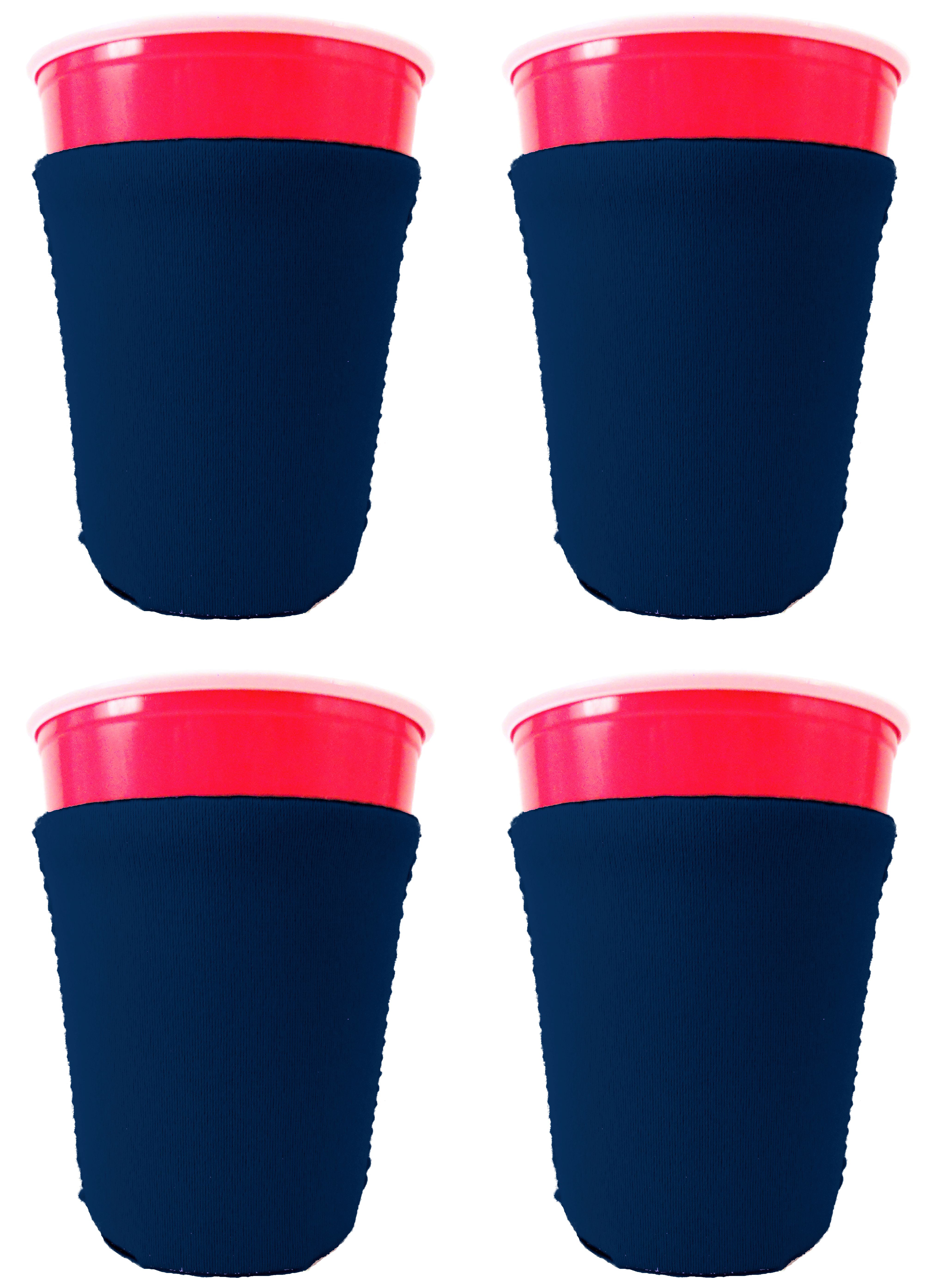 Blank Foam Collapsible Bottom Solo Cup Coolie 2, Black