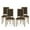 Brown, variant on Noble House Robin French Wood Upholstered Dining Chair, Set of 4, Brown