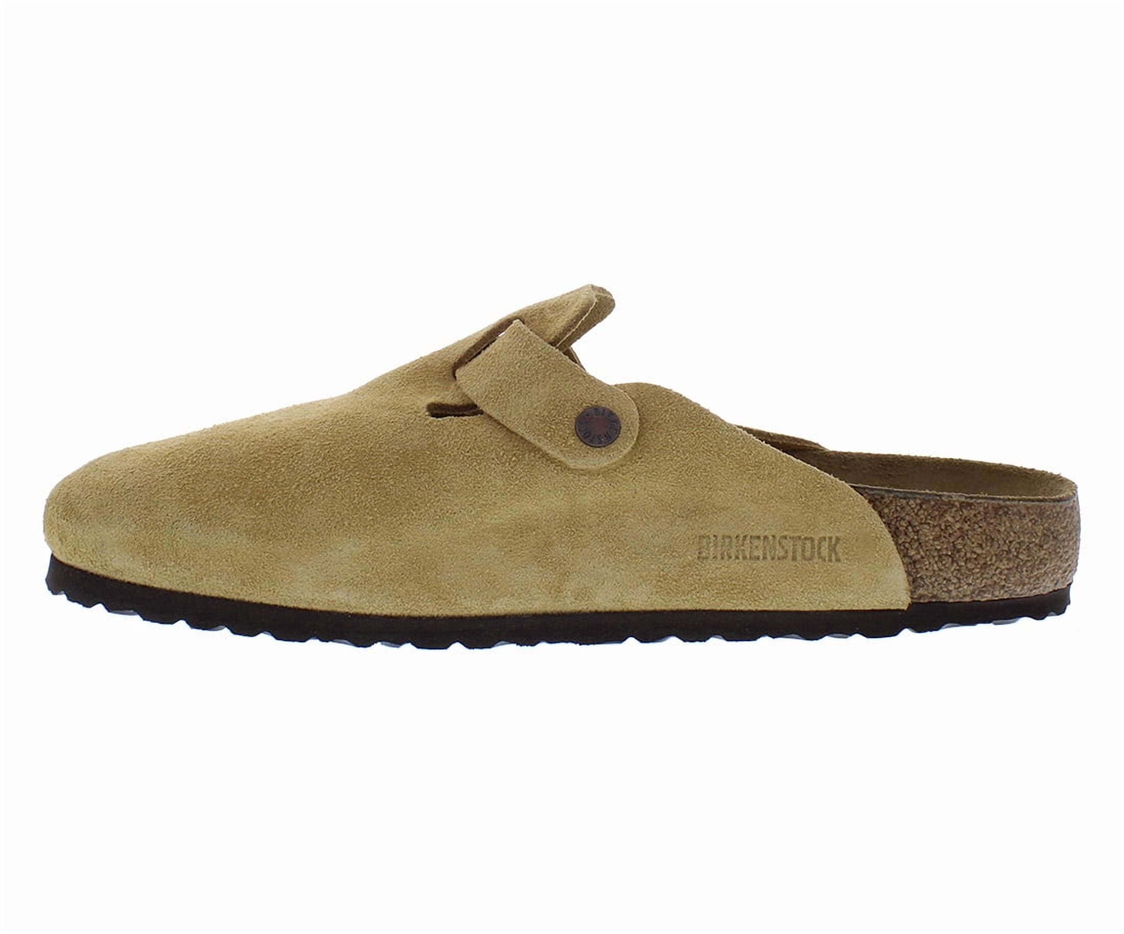 Birkenstock Boston BS Suede Leather Unisex Shoes Size 9, Color: Latte Cream