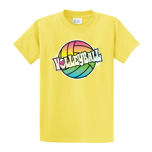Trenz Shirt Company Volleyball Youth T Shirt Neon Rainbow Volleyball Yellow Yl Walmart Com Walmart Com - neon rainbow roblox logo