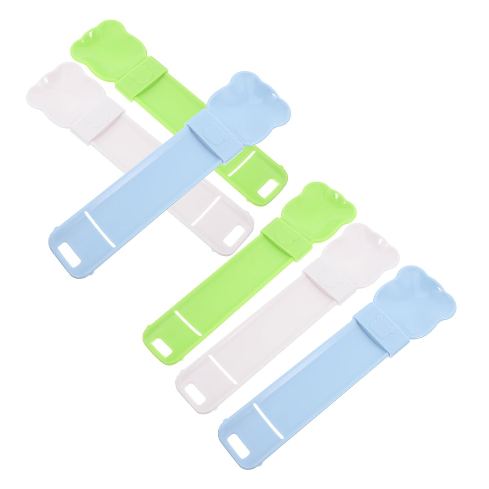 COSMOBETTY 6Pcs Cat Strip Feeder Spoon Set Assorted Colors Unique Licking Design for Home Feeding