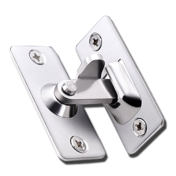 WUXIAB 90 Degree Door Lock Buckle,Stainless Steel Door Latch,Wooden Fence Door Lock,Sliding Door Safety Latch,Barn Gate Flip Latch,French Door Lock Latch,Window Safety Latch,Gate Hardware Latch 2Pc