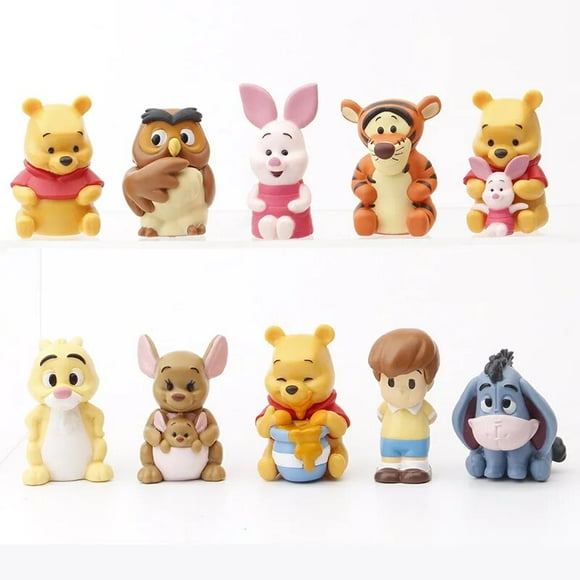 10pcs/set Anime Winnie the Pooh Cute Action Figure Toys