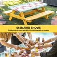 thumbnail image 6 of Green Plaid Farmhouse Table Cloths for 8 Foot Rectangle Tables, Watercolor Cute Country Pigs Checkered Patio Waterproof Elastic Fitted Tablecloths, Washable Rectangular Table Cover for Camping, 6 of 8