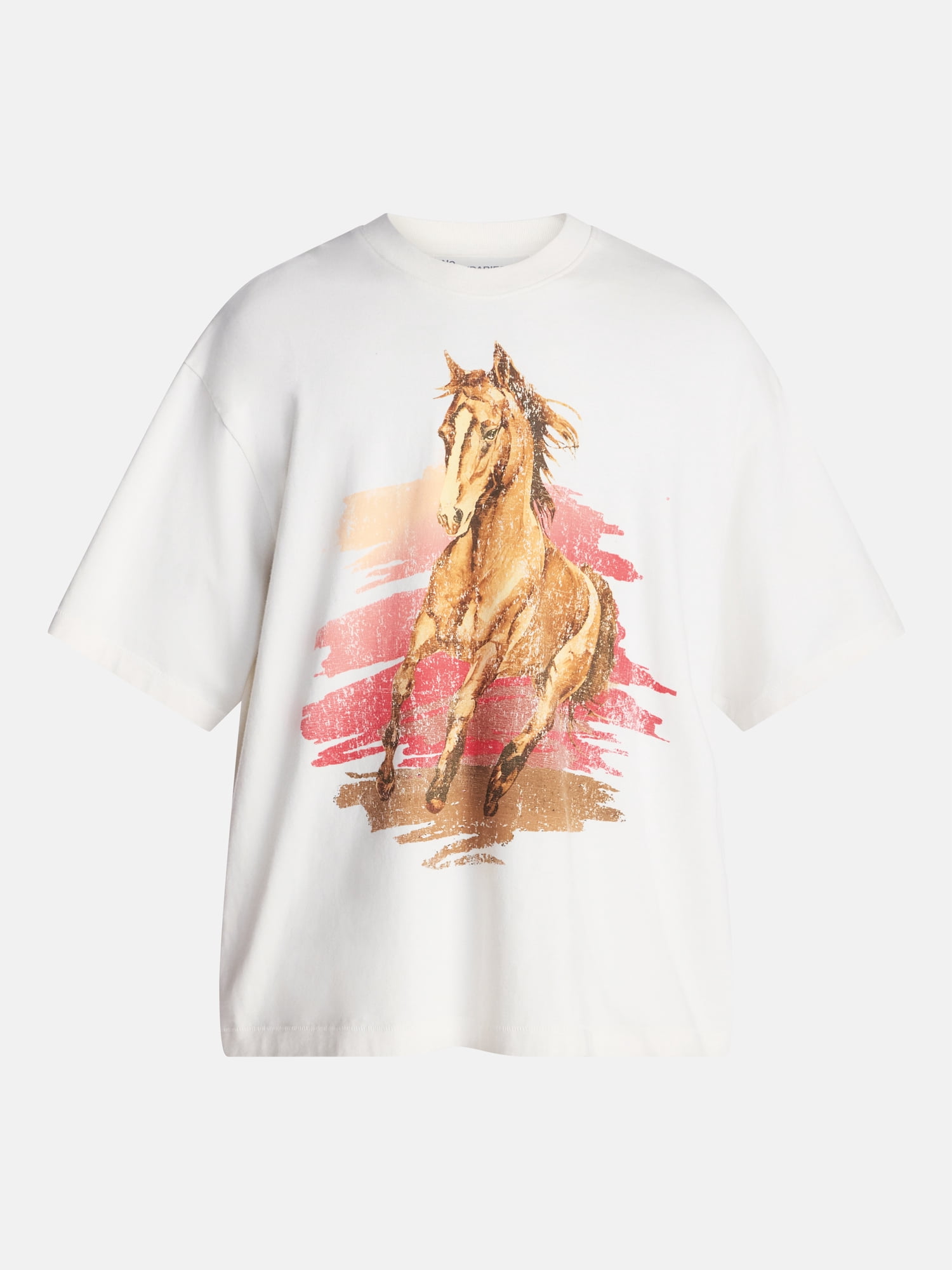 No Boundaries Boxy Fit Heavyweight Graphic Tee Shirt with Short Sleeves, Men's XS-4XLT