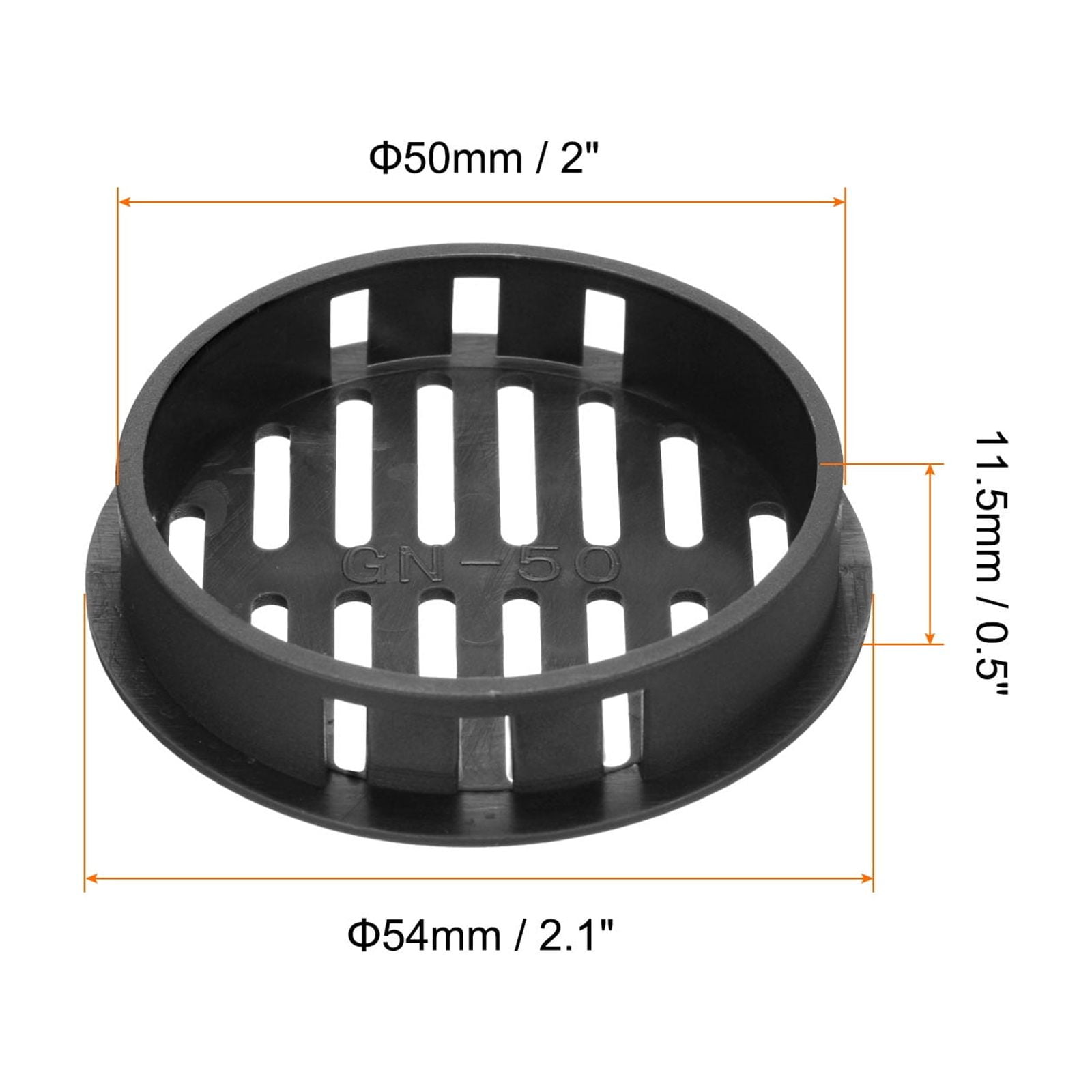 Uxcell 40Pcs 50mm/2in Air Vents Circular Soffit Vents, Black Soffit Vent Cover