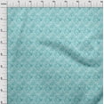 thumbnail image 4 of oneOone Cotton Poplin Turquoise Blue Fabric Leaves Dress Material Fabric Print Fabric By The Yard 42 Inch Wide, 4 of 4