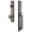 Antique Pewter, variant on Grandeur Carr D Grip Dummy Handleset with Fifth Avenue Interior Knob
