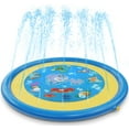 thumbnail image 5 of Coreus Splash Pad for Kids Ages 1-8 Sprinkler Mat for Toddlers 68" Inflatable Baby Pool Outdoor Water Play Toy Blue, 5 of 8