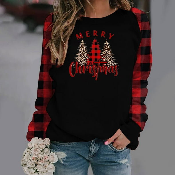 Pntutb Mujer Casual Sexy Moda Impresión Manga Larga Cuello Redondo Fruncido Pullover Blusa tops Pntutb Pntutb-8783