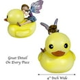thumbnail image 3 of Urbalabs Garden Fairy Statue Yellow Rubber Duck Decor for Girls Fantasy Figurines Ducky Statue Medieval Fairy Bedroom Bathroom Decorations Collectible Mythical Fantasy, 3 of 7