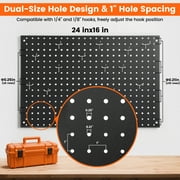 Pegboard,ENJOYWOOD 48x24 inch Metal Pegboard Panels White 30 Pcs Hook,Tool Board for Wall Organizer, Garage Tool Storage,Office Organization,Kitchen