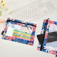 thumbnail image 2 of FORMRS 2 Pack Pencil Pouch for 3 Ring Binder with Clear Window Zipper Case, Pink Flowers Pattern, 2 of 6