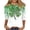Green@GC@, variant on CONZONE St. Patrick's Day Women's T-Shirts 3/4 Sleeve T-Shirts for Women Trendy Clover Graphic Soft Loose Fit 2026 Fashion Tops for Lady