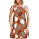 thumbnail image 1 of Easygdp Various Pumpkins para Vestido Transpirable de Mujer, Vestido Suelto de Manga Corta con Pliegues y Bolsillos para el Verano, 1 of 7