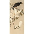 thumbnail image 2 of Koson, Ohara 10x18 Gold Ornate Wood Framed with Double Matting Museum Art Print Titled - Myna on Magnolia Branch, 1900-1910, 2 of 4