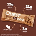 thumbnail image 3 of Quest Protein Bar, Chocolate Chip Cookie Dough Flavored, 21g Protein, Gluten Free, 4 Count, 3 of 9