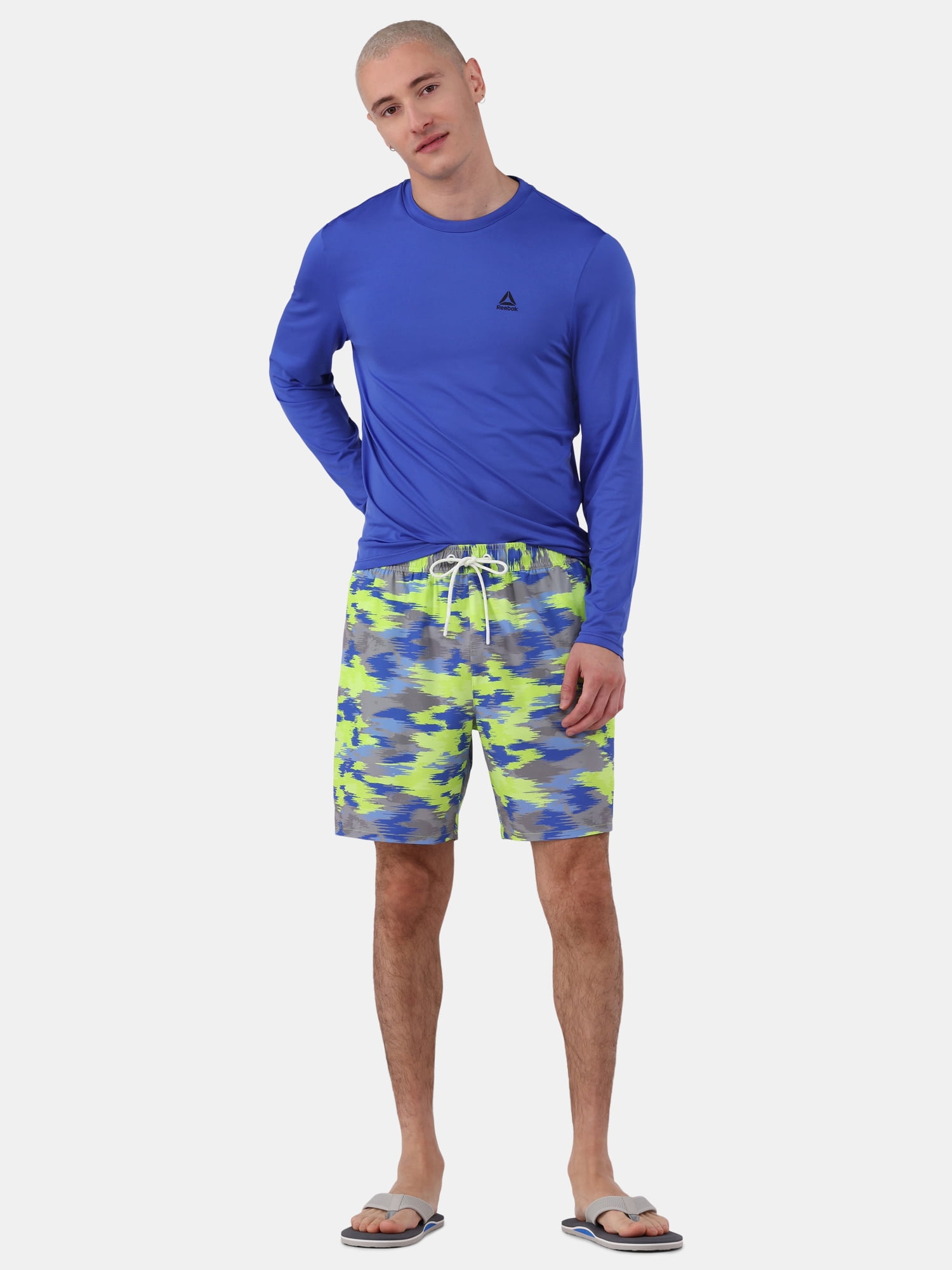 Reebok Men's & Big Men's Long Sleeve Sun Shirt with UPF 50+, Sizes S-3XL