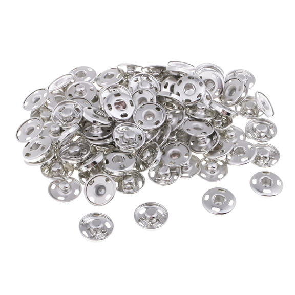 VANIDO 50Sets Sew On Snaps Snap Fasteners Press Studs Sewing Accessories 15/17mm 12mm