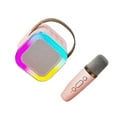 thumbnail image 2 of tssuouriy Multi-Connectivity Bluetooth Speaker Connect Multiple Devices Effortlessly Bluetooth 5.1 ABS Pink+1 Microphone, 2 of 6