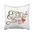thumbnail image 1 of BSDHOME Elegant Inscription Trust And Love Sun Rays And Heart Romantic Hand Drawing Lettering Pillowcase Pillow Cover 16x16 inches, 1 of 1