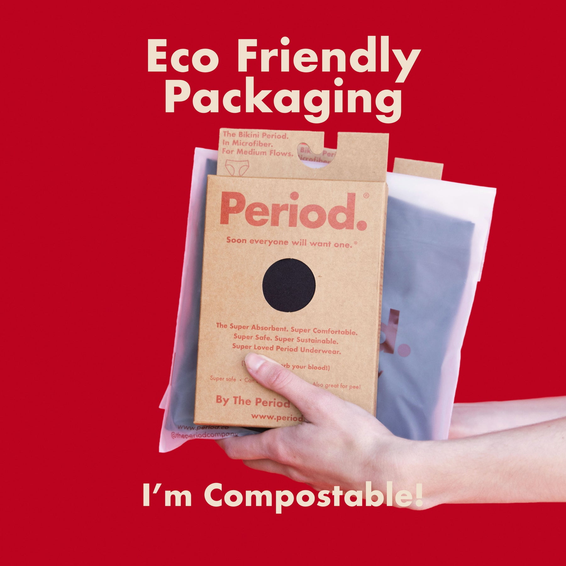 The Period Company. Junior Sporty Stretch Bikini, Period Underwear for Heavy Flows, Forest