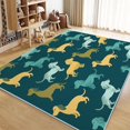 thumbnail image 3 of Area Rug for Living Room 3x5 ft Cartoon Animals Dachshund Blue Machine Washable Non-Slip Rugs, Soft Accent Rugs, Lightweight Carpet, Foldable Easy Care, Stylish Indoor Area Rug, 3 of 7