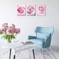 thumbnail image 2 of Girls Bedroom Decor Light Pink Rose Wall Art Room Decorations Flower Canvas Art Wall Decor Teenage Girls Room Decor Gallery Wrapped Artwork for Walls Floral Wall Pictures for Bathroom 12x16inch x3pcs, 2 of 6