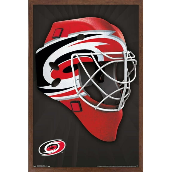 NHL Carolina Hurricanes - Mask 16 Wall Poster, 14.725" x 22.375", Framed