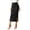 Black, variant on Half Length Skirt Solid Color At The Waist Slit Long Skirt,Midi Skirt for Women(Black)