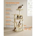 thumbnail image 6 of 56.3'' Cat Tree Tower for Indoor Cats ,Multi-Level Cat Condo Cat Furniture with Scratching Posts, Perches, Hammock, Cave ,Beige, 6 of 7