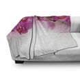 thumbnail image 3 of Spa Soft Flannel Fleece Throw Blanket, Blossoming Orchid Branch Exotic Nature with Feng Shui Elements Spa Garden Botany, Cozy Plush for Indoor and Outdoor Use, 50" x 70", Multicolor, by Ambesonne, 3 of 6