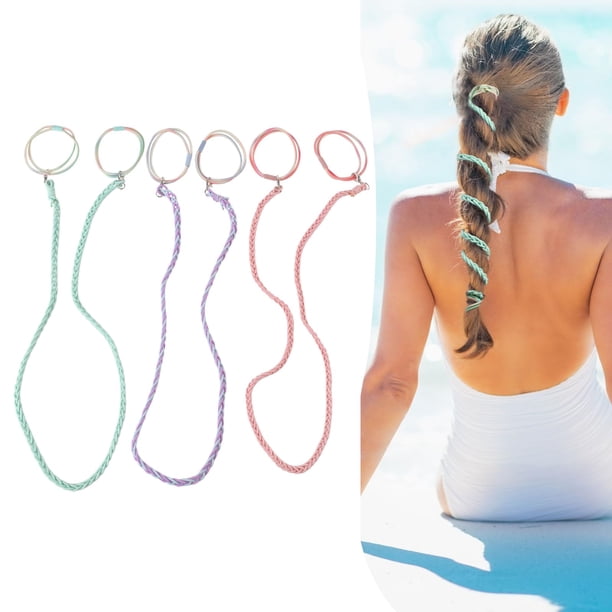 FVOLREM Cintas para el cabello en espiral, coletas en espiral y bandas para el cabello largo: soluciones versátiles sin enredos para cabello largo, ideales para deportes, gimnasio, actividades de nata