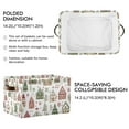 thumbnail image 2 of Yayeee 2 Pack Canvas Storage Basket with Handles for Shelves Fabric Bins Closet Organizer, Brown Christmas House, 2 of 8